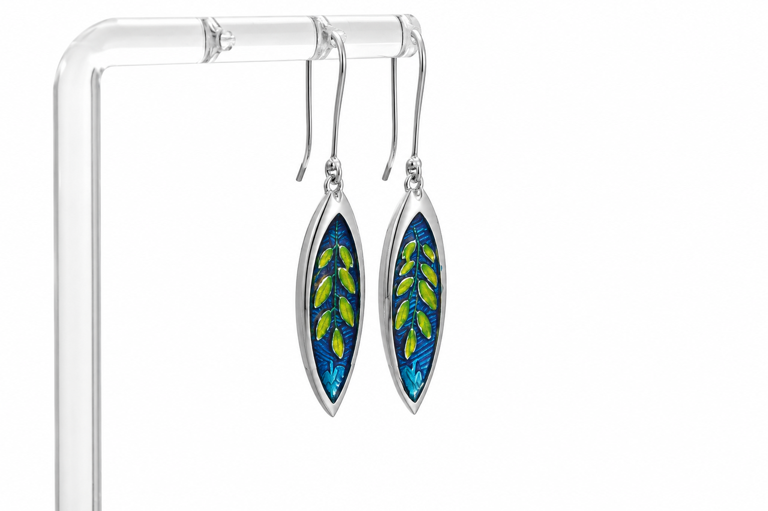 LEAFLINE SILVER DROP EARRINGS