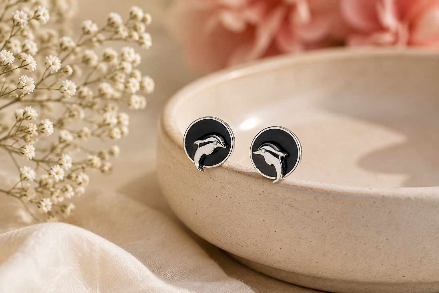 Sea leap silver earrings – handcrafted silver EARRINGS