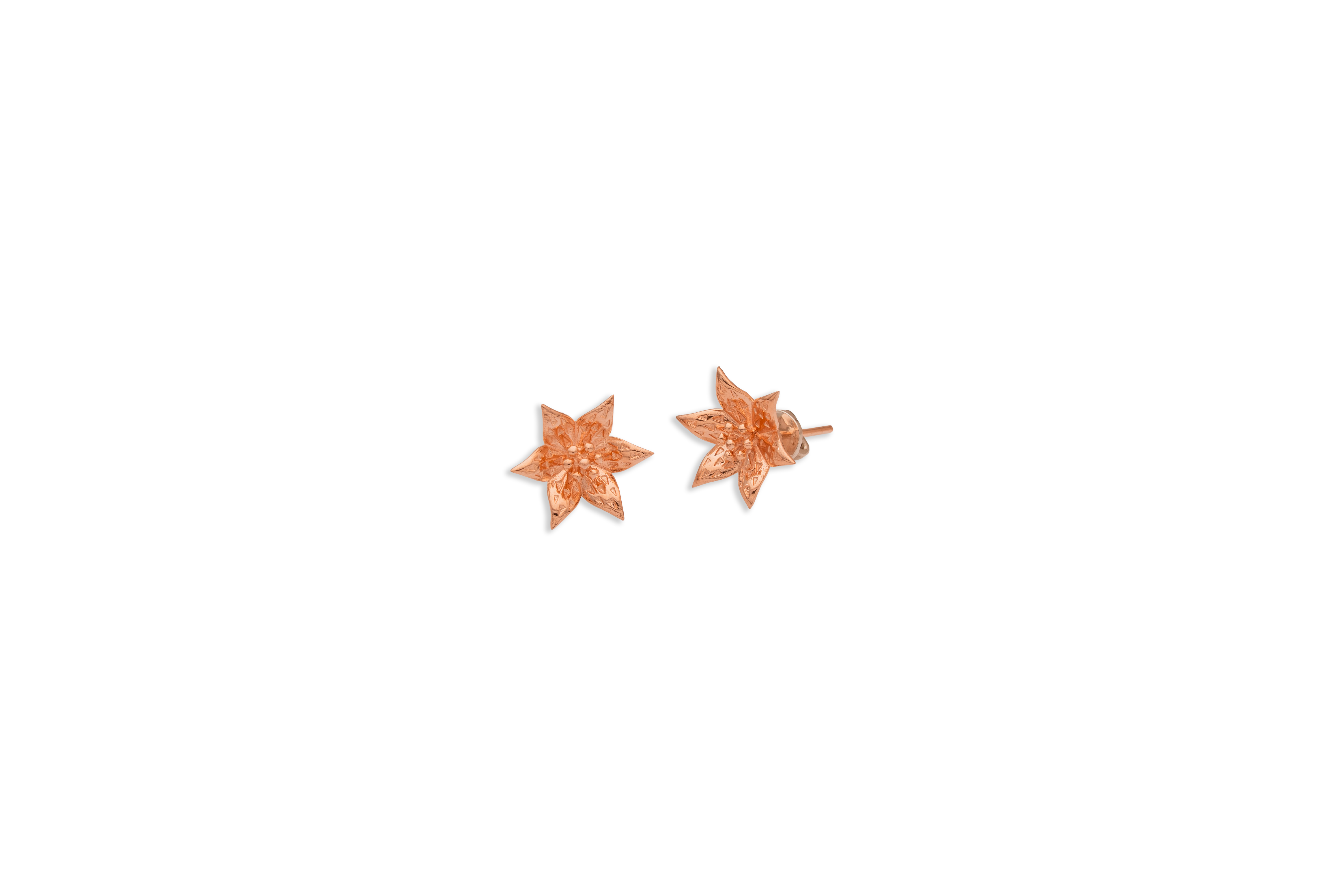 Marigold Star Silver Stud Earrings