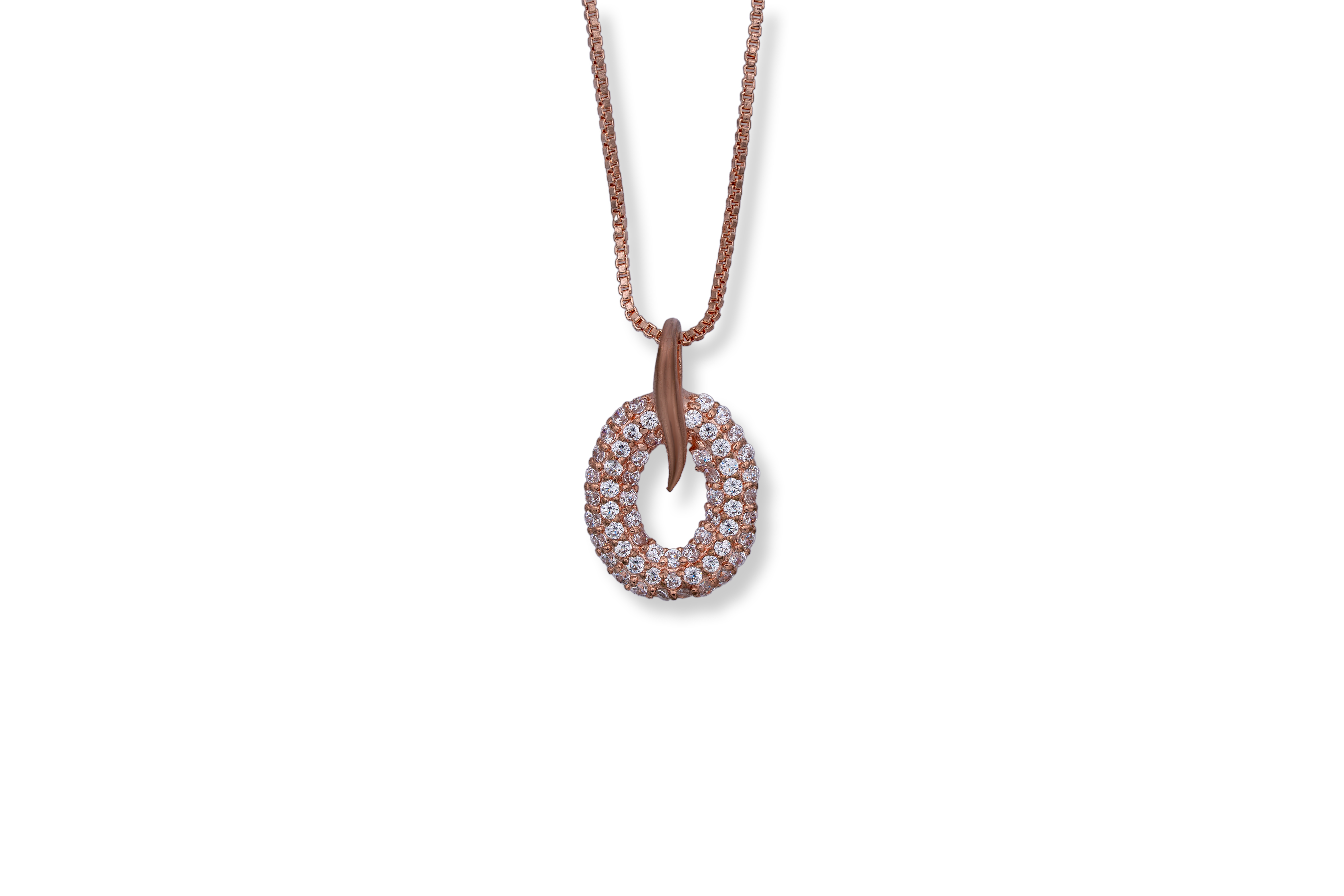 92.5 Silver Zircon Orbit Pendant