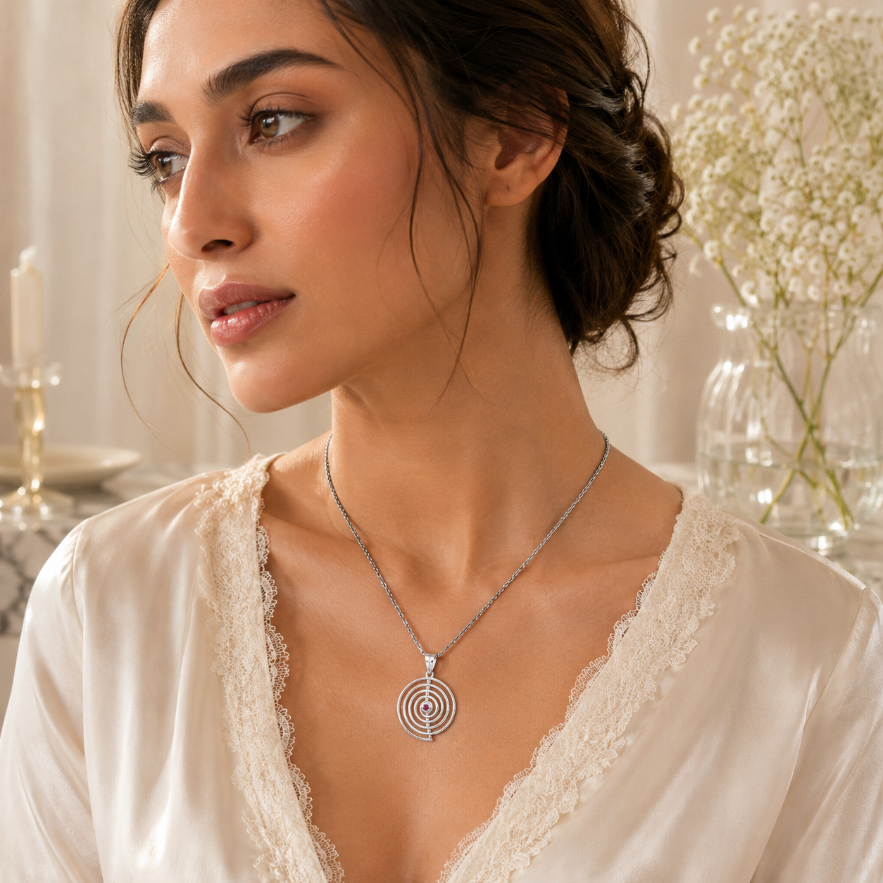 ADORABLE VORTEX SILVER PENDANT