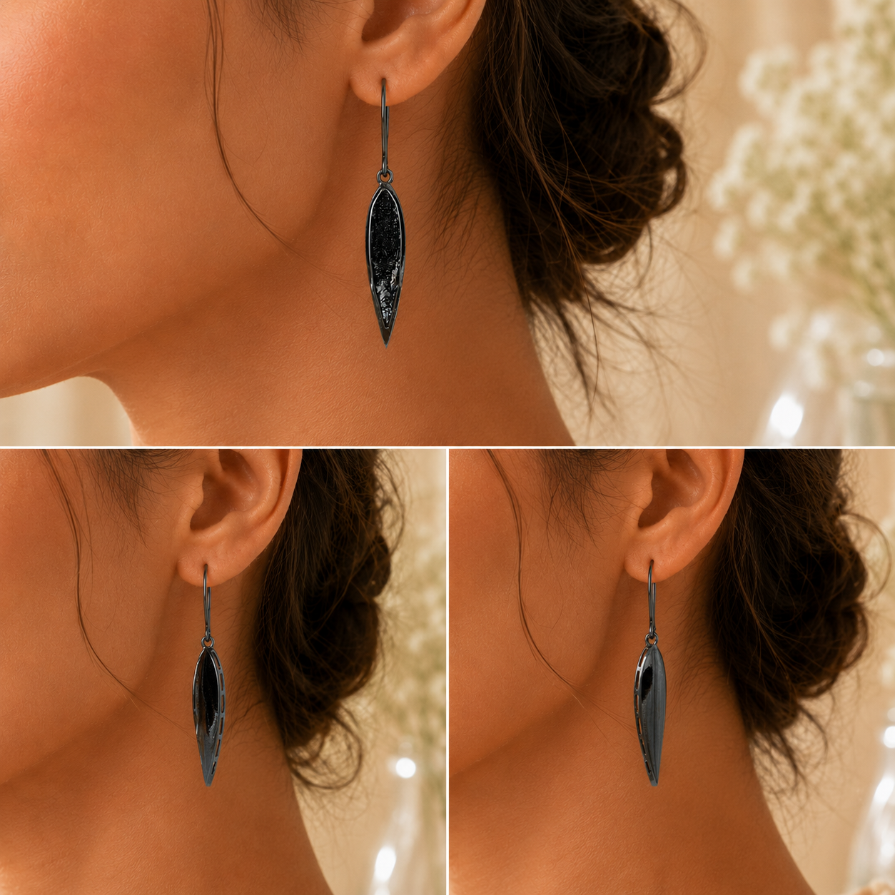 MINIMALIST TEAR-DROP SILVER EARRINGS