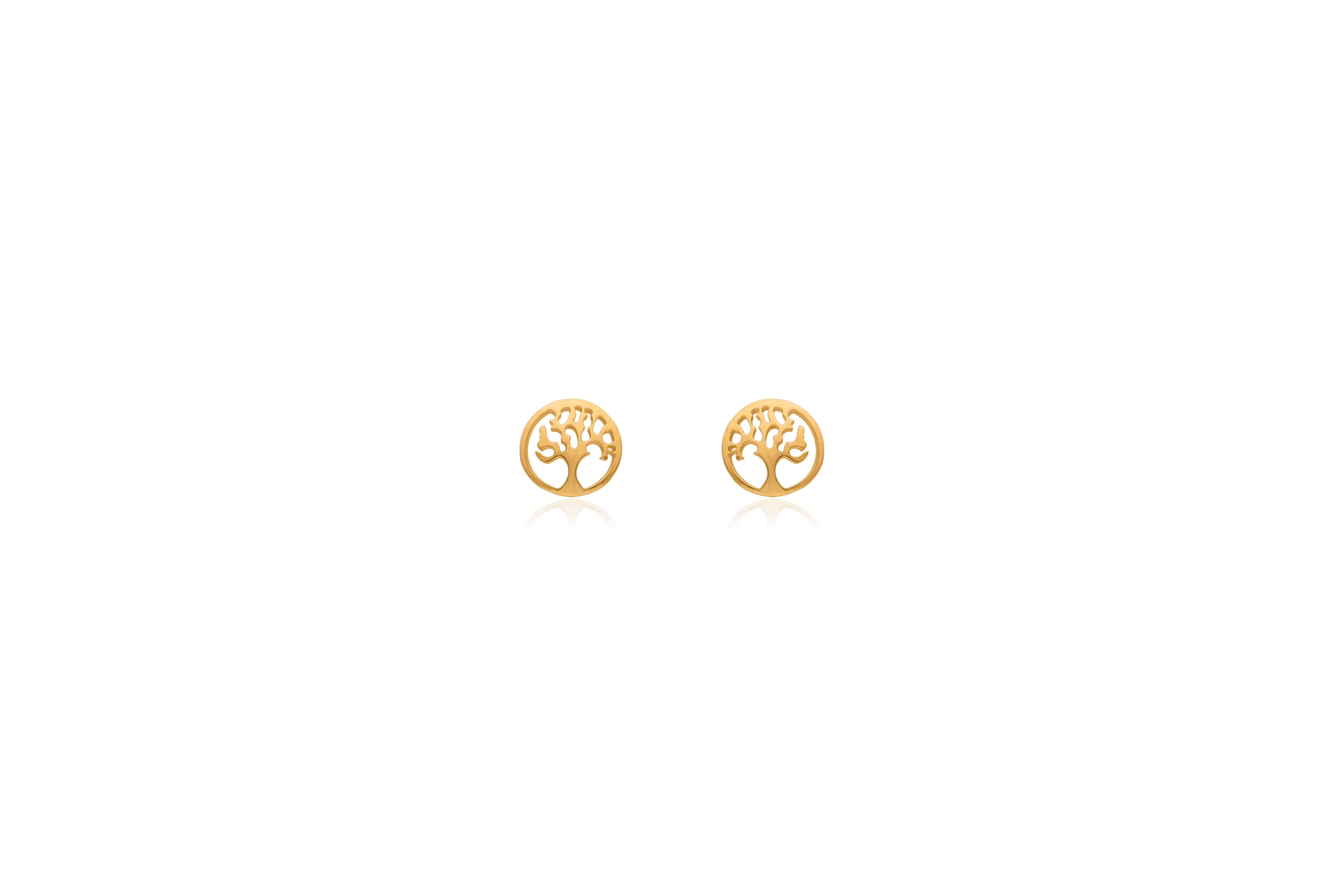 Circle of life silver stud earrings – handcrafted silver EARRINGS