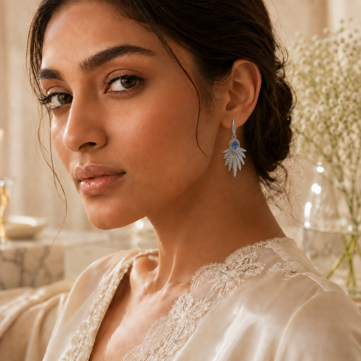 GLOWING SILVER EARRINGS