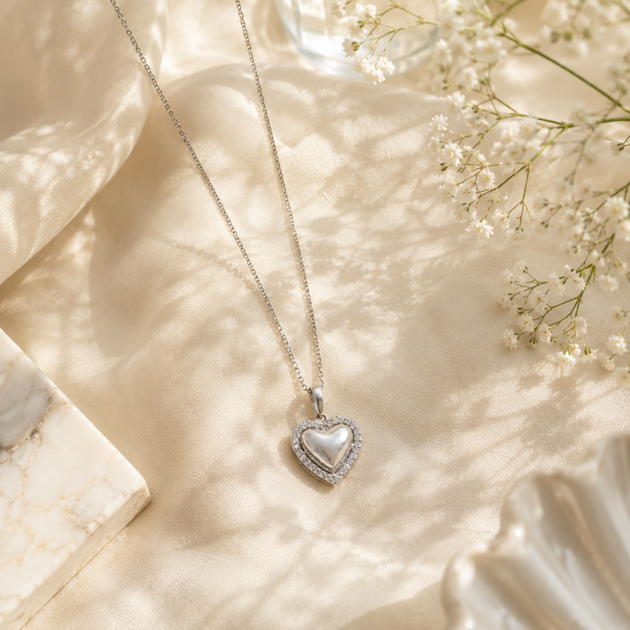 Classic silver heart – handcrafted silver PENDANTS