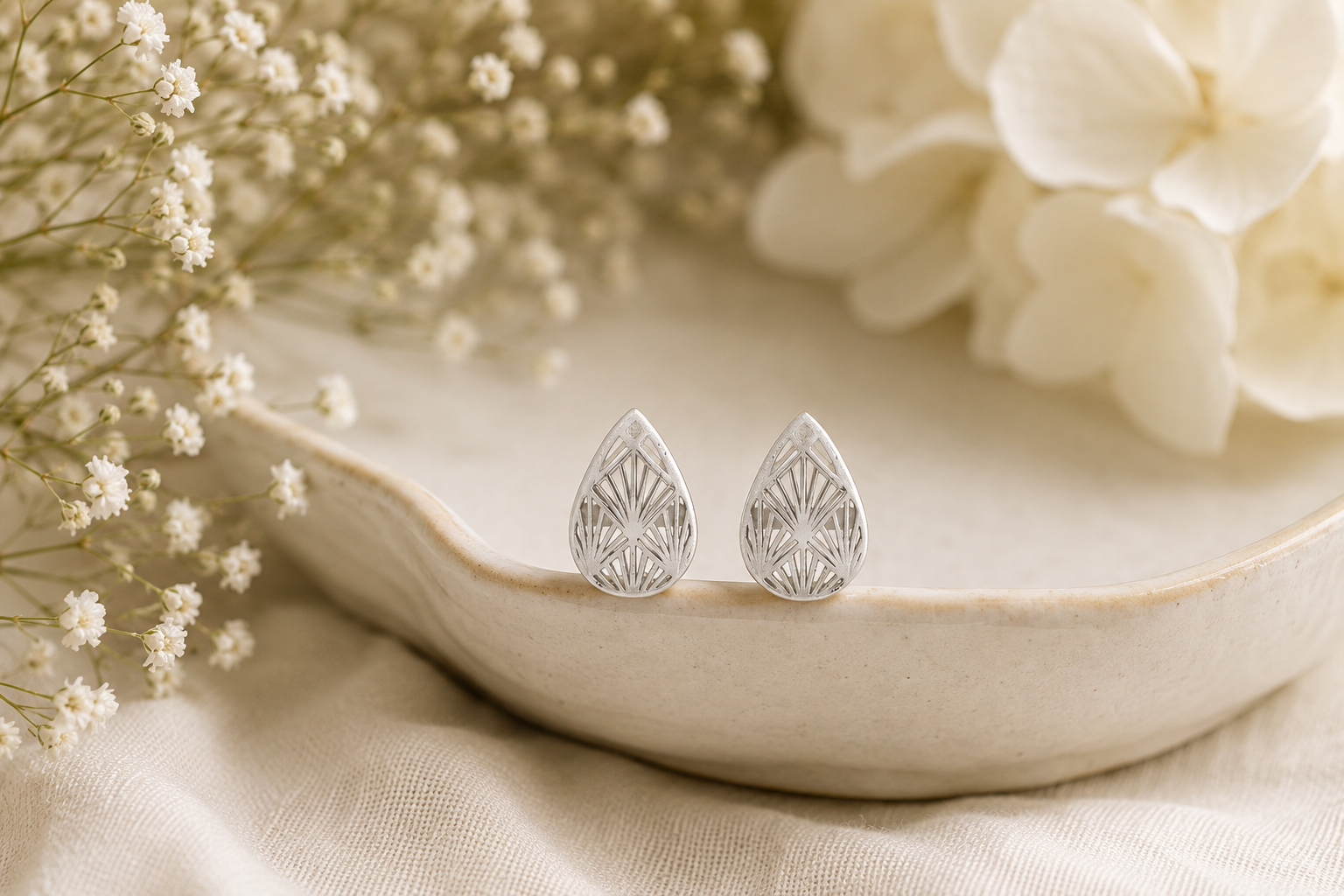 Radiant sunburst silver pendant set – handcrafted silver Pendant Sets (alternate view)