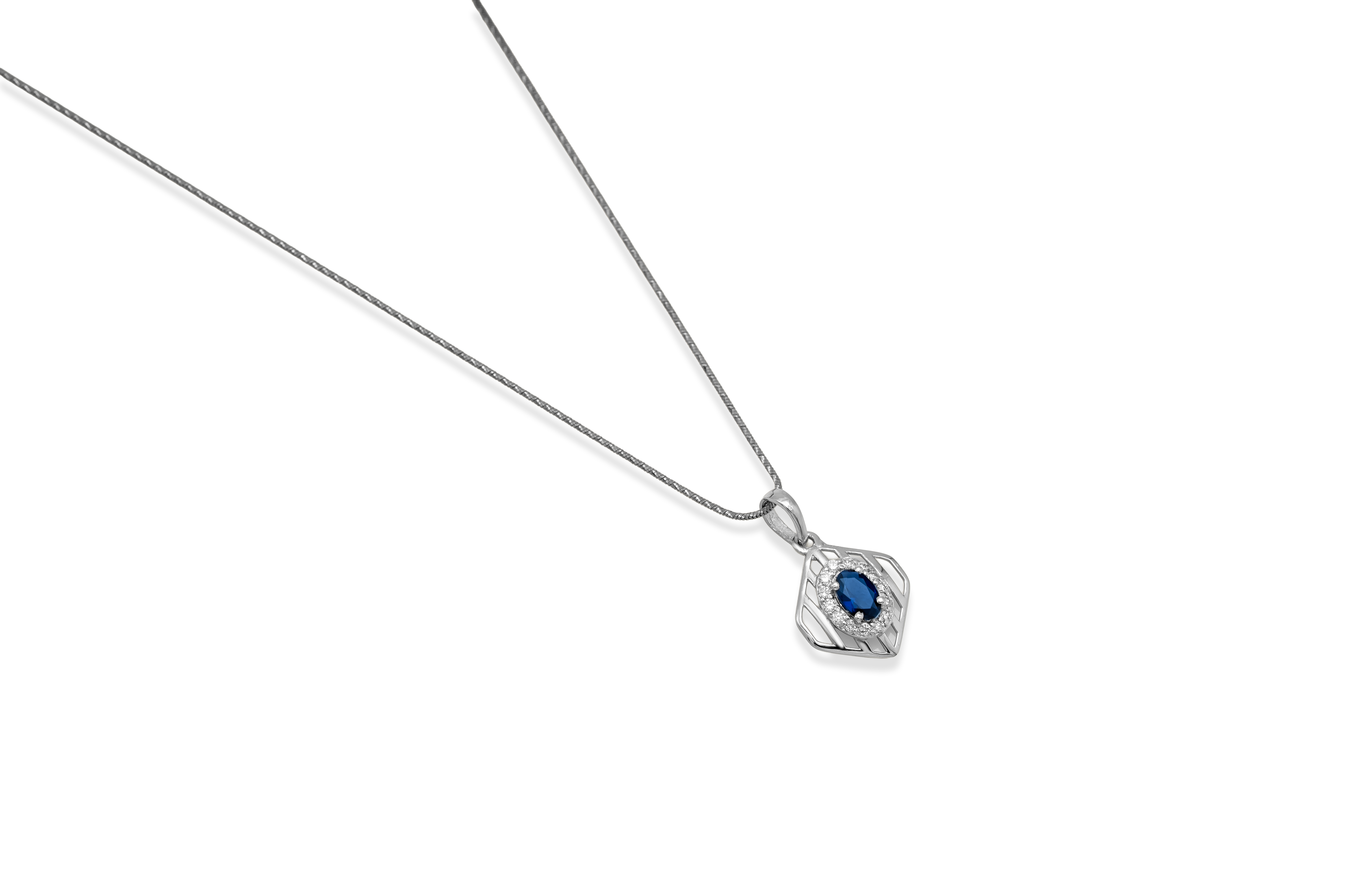 SERENE BLUE SILVER PENDANT SET