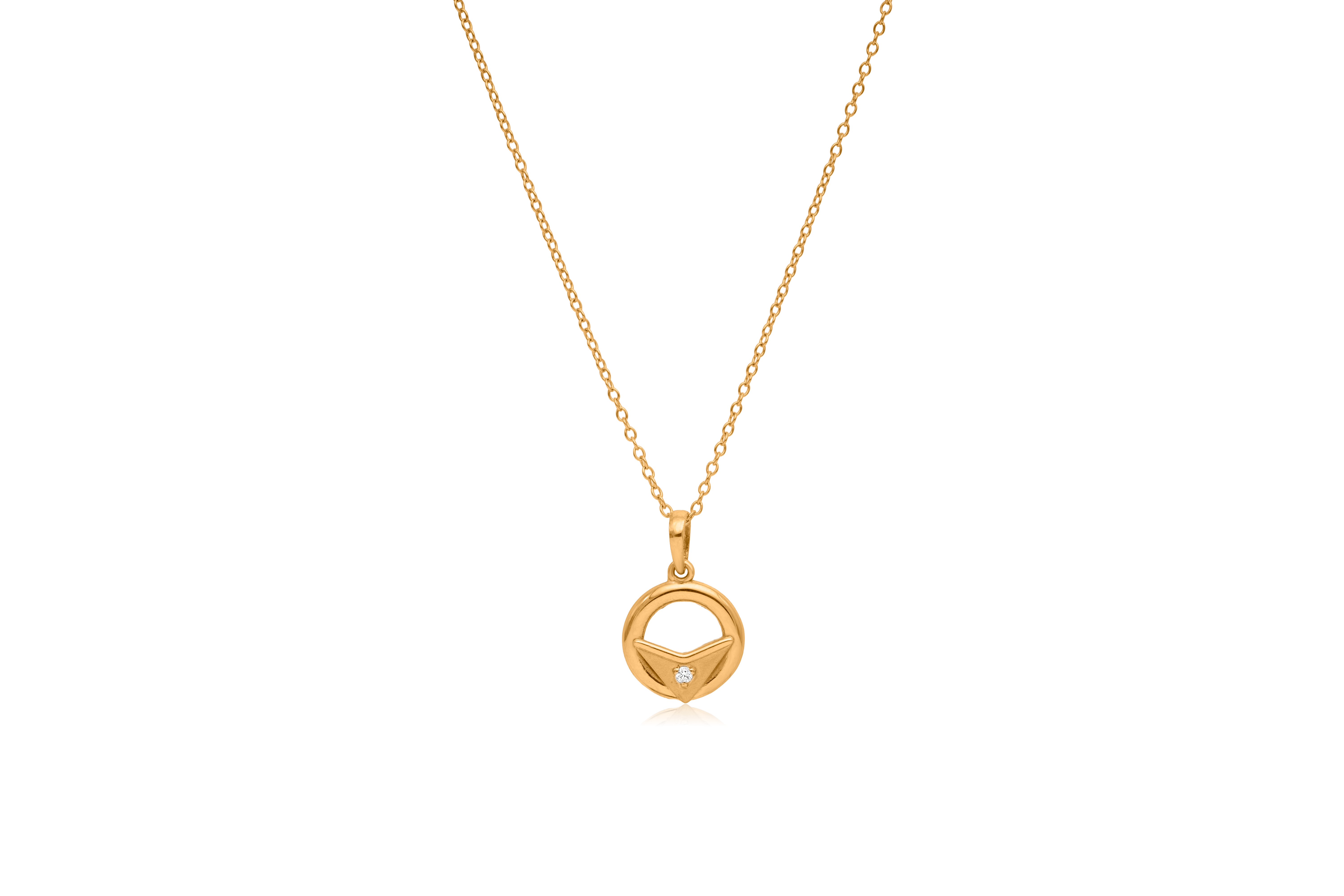 DAINTY HALO SILVER PENDANT SET