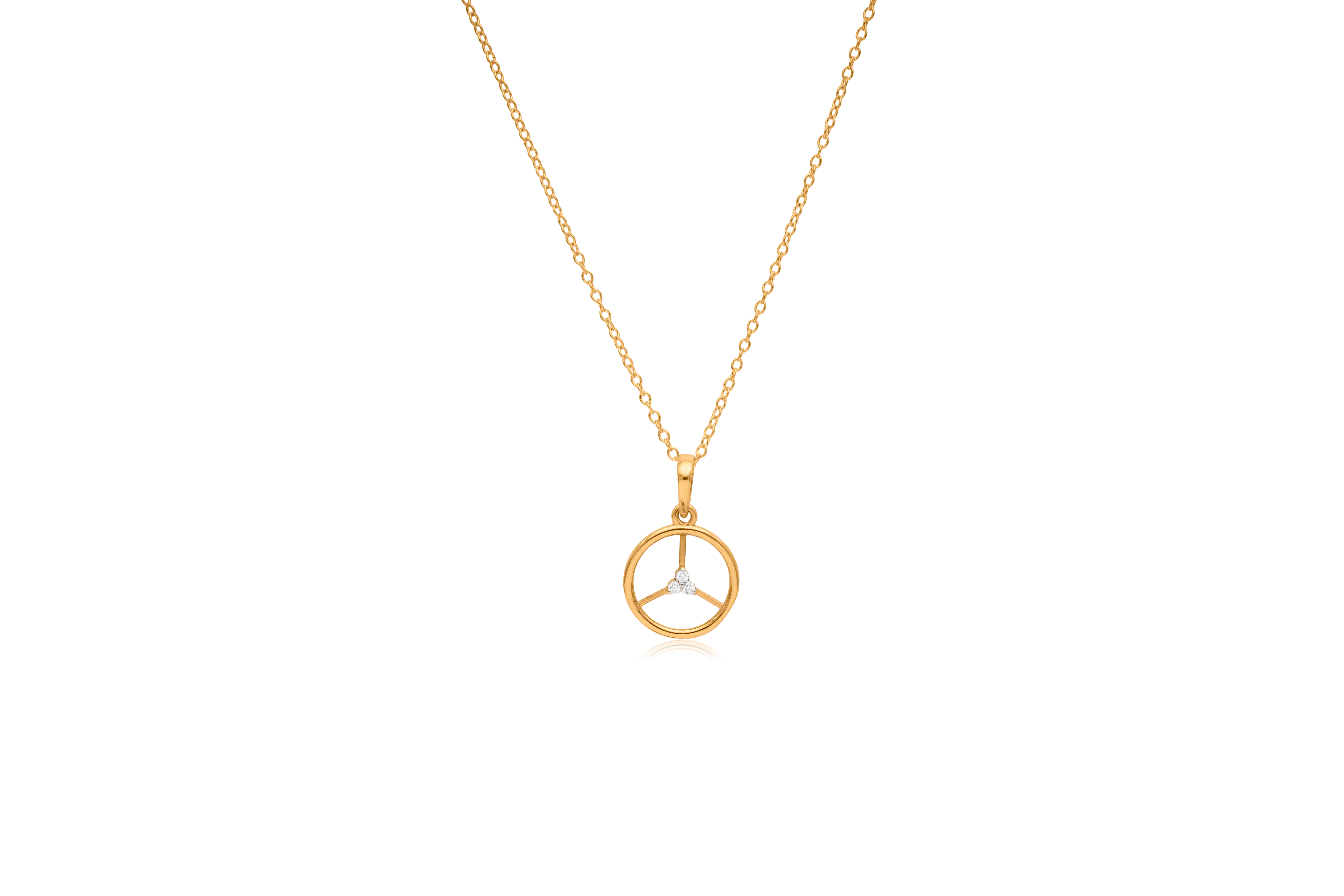 TRINITY CIRCLE SILVER PENDANT SET