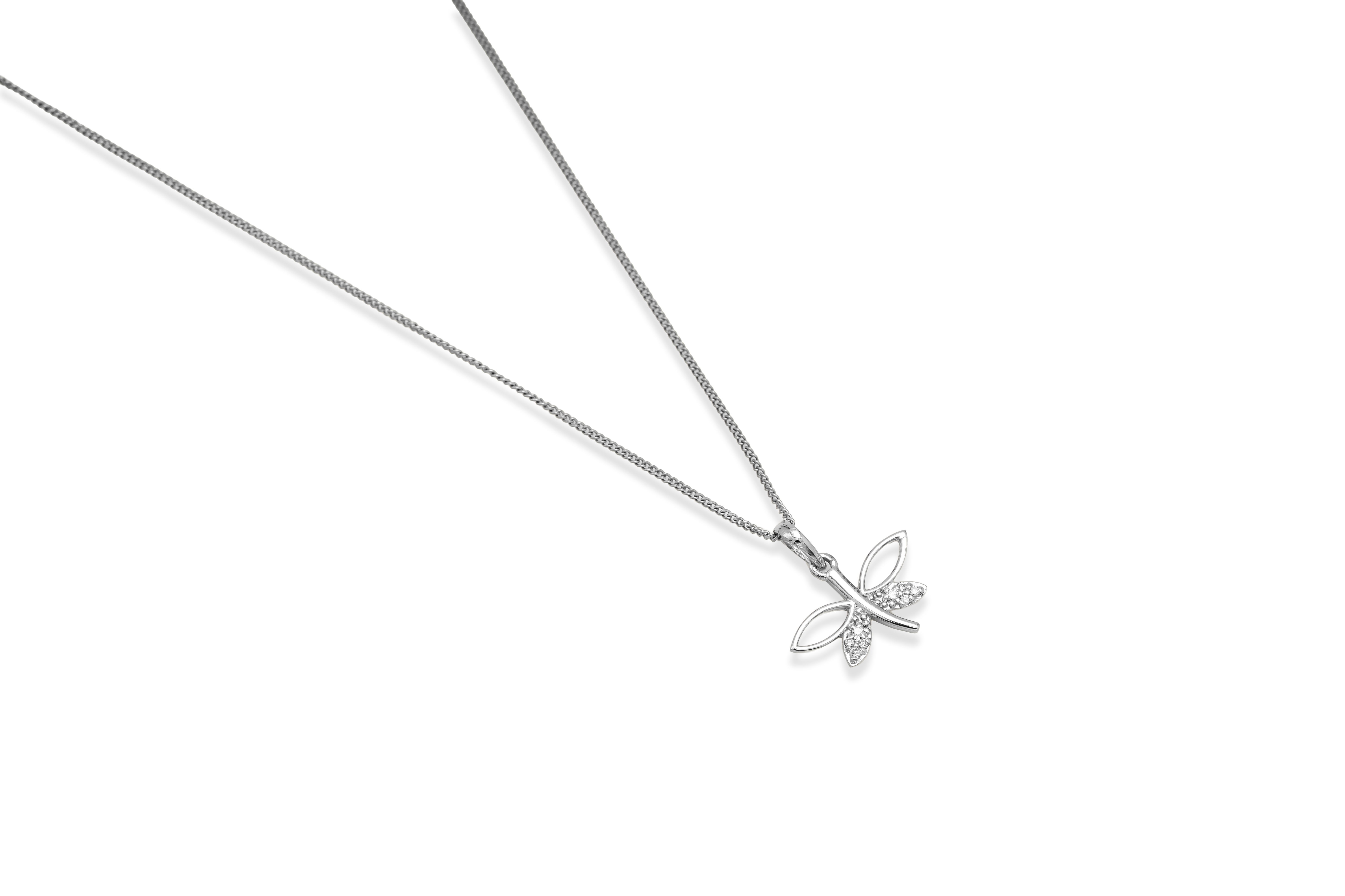 Dragonfly silver pendant set – handcrafted silver Pendant Sets (alternate view)