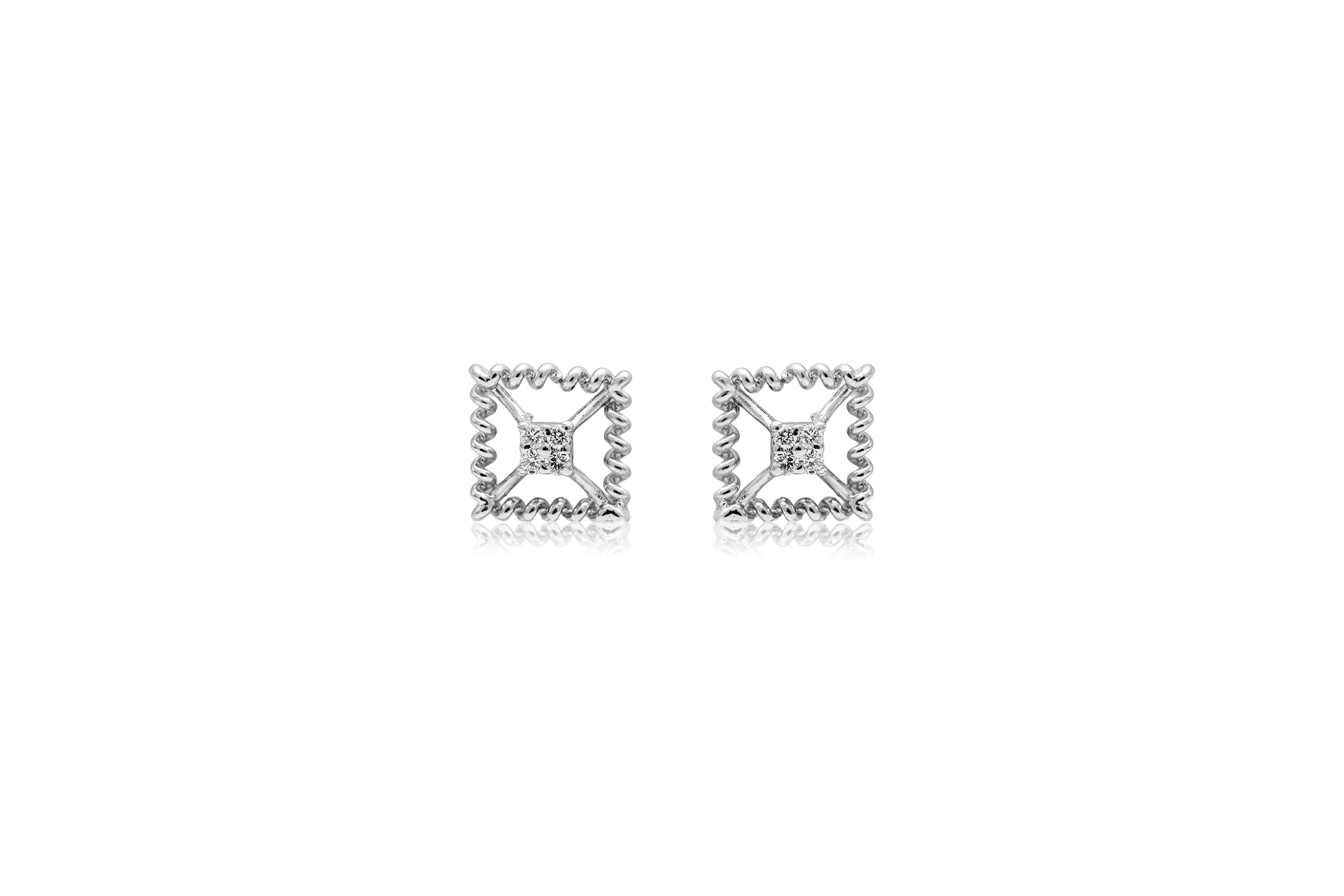 GLAM SQUARE SILVER PENDANT SET