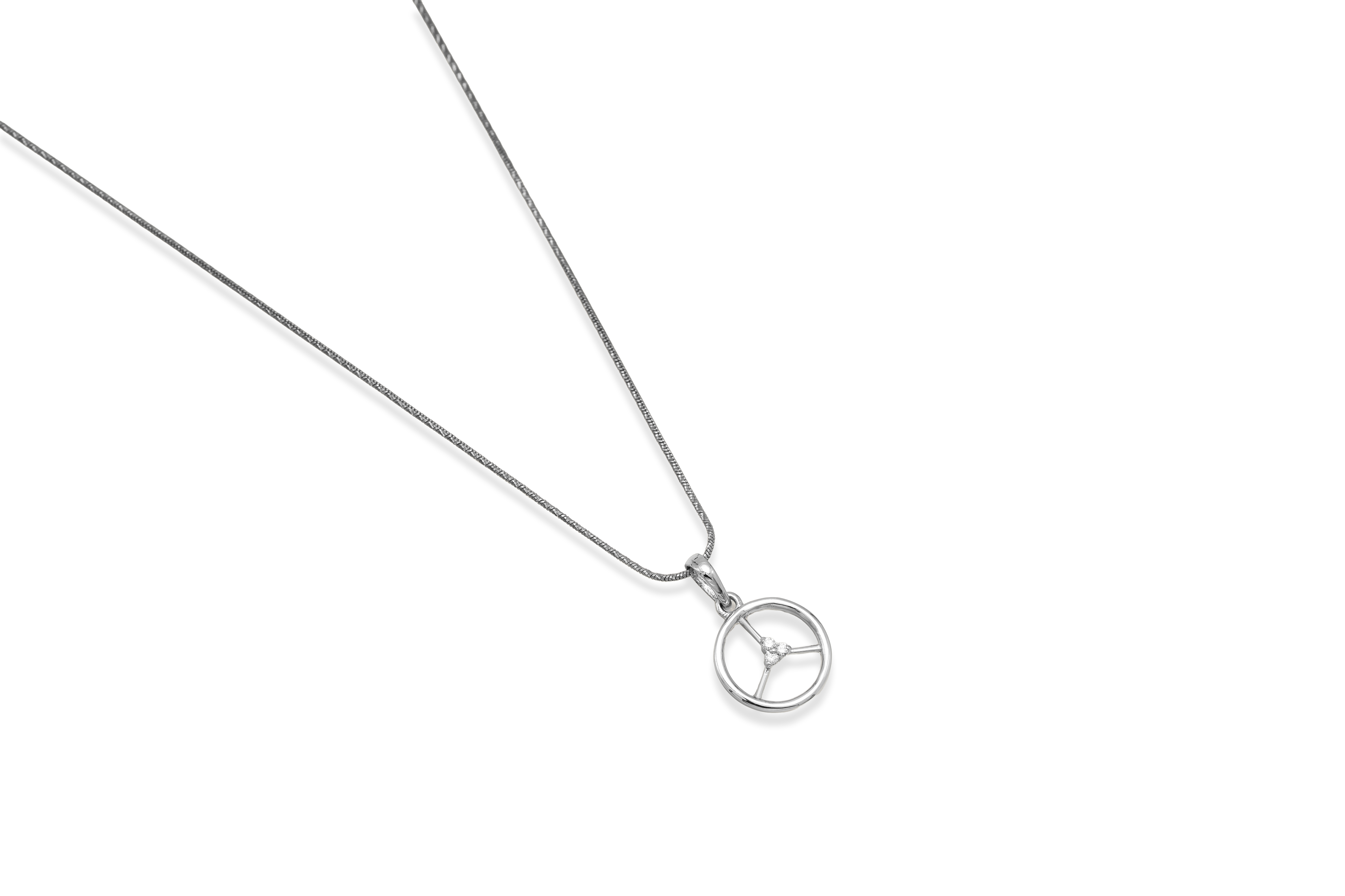 TRINITY CIRCLE SILVER PENDANT SET