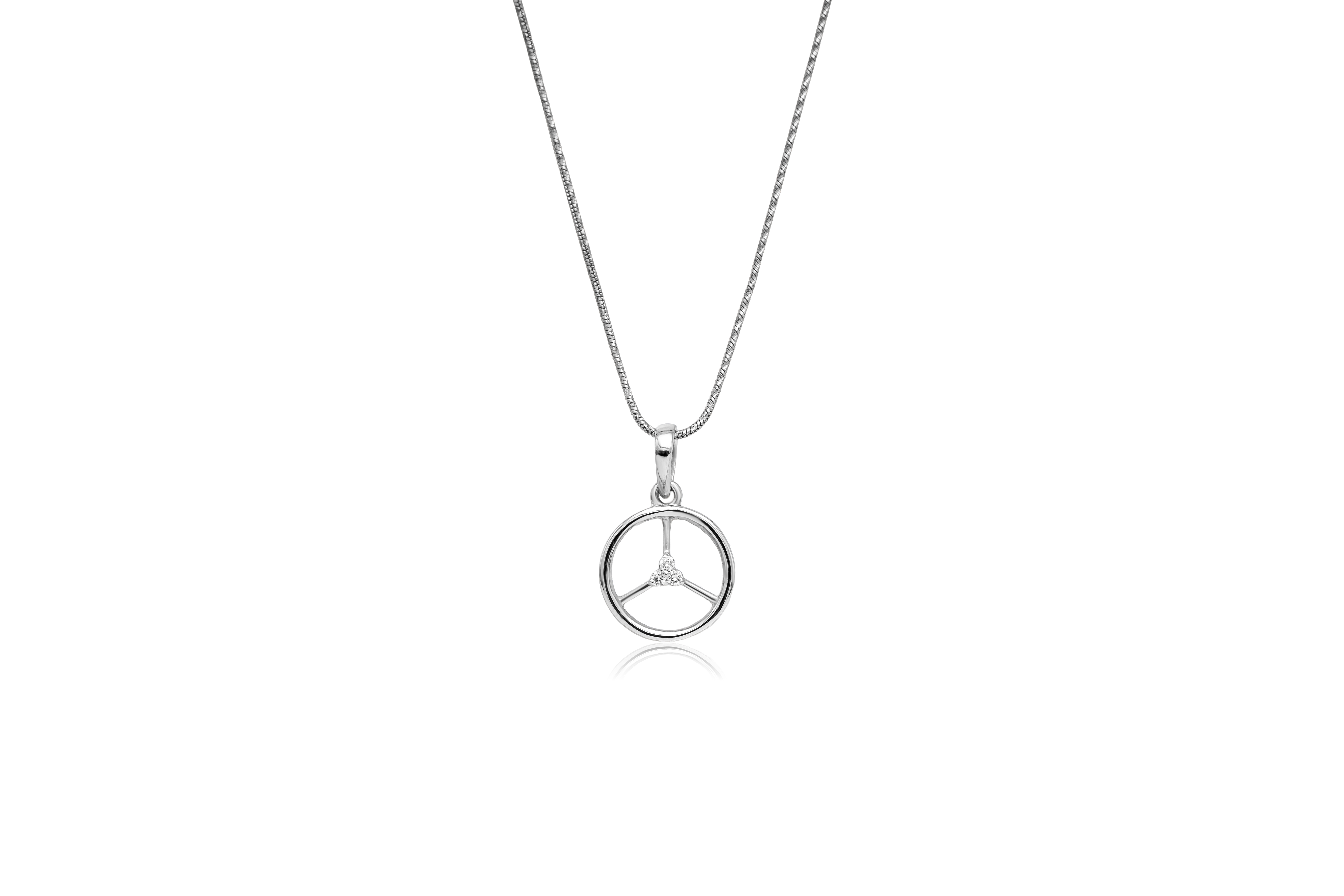 TRINITY CIRCLE SILVER PENDANT SET