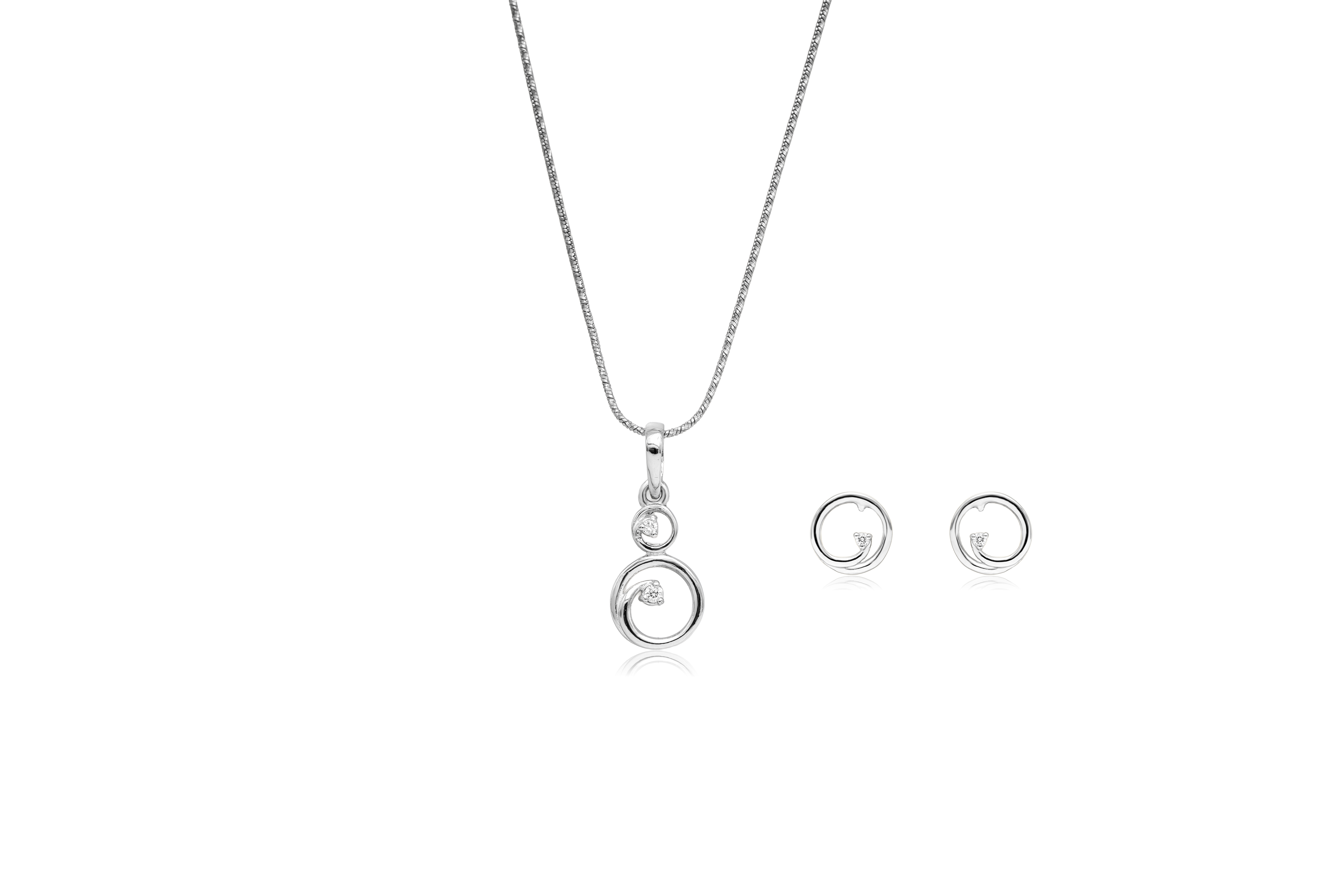 ECLIPSE CHARM SILVER PENDANT SET