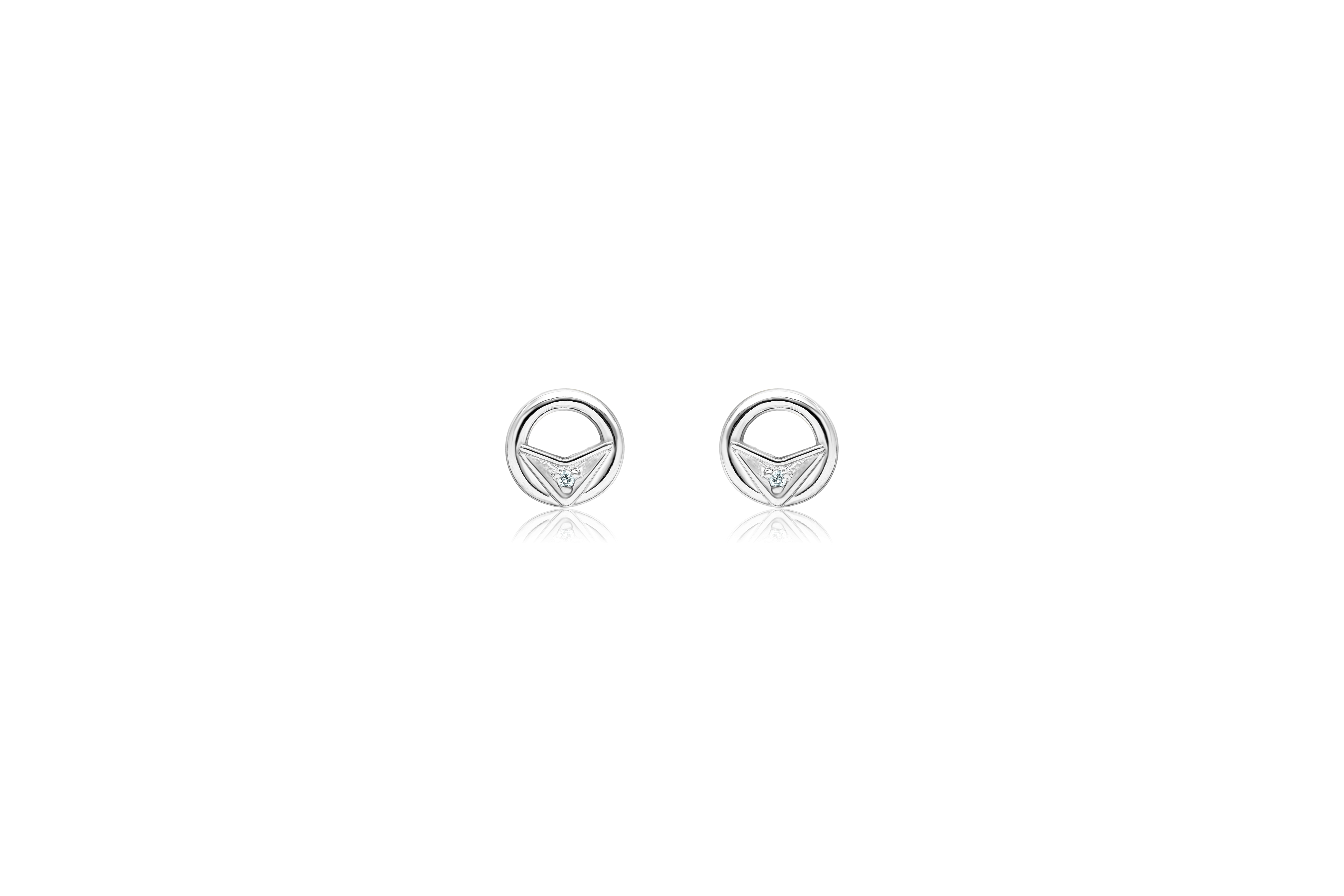 DAINTY HALO SILVER PENDANT SET